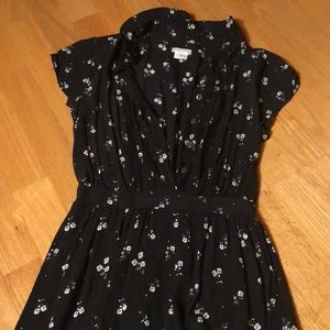 Lace trim button up romper!